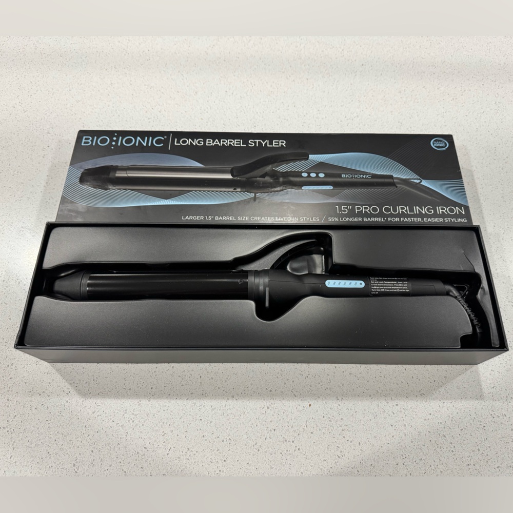 Bio Ionic 1.5” Long Barrel Curling Iron